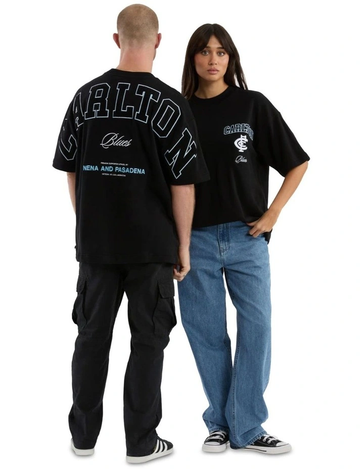 Carlton Stadium Loopback Tee in Black image 6
