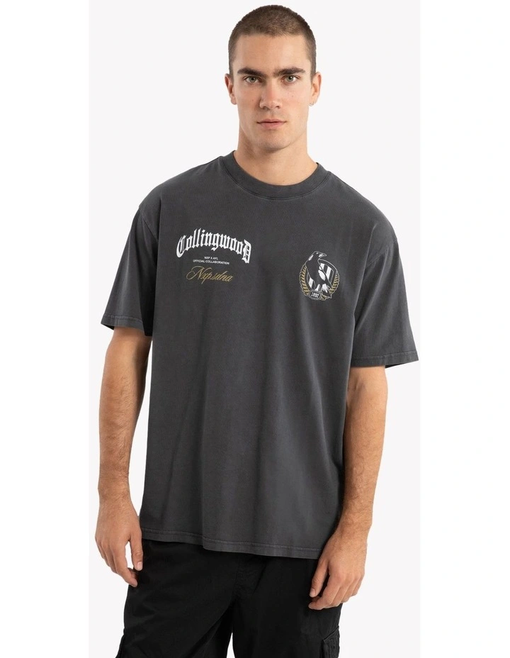 Collingwood Vintage Goth Tee in Grey image 5