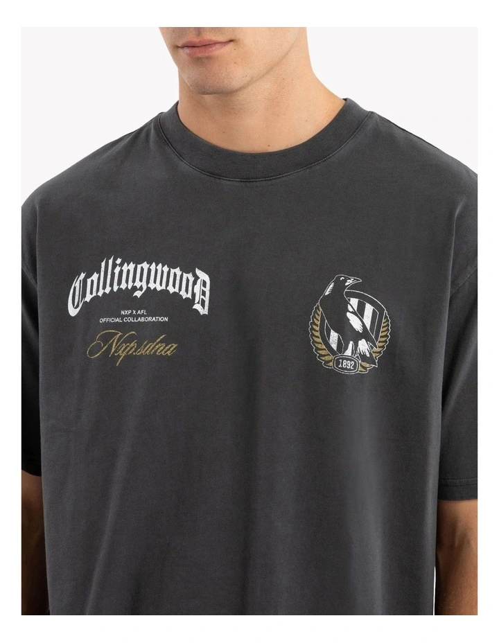 Collingwood Vintage Goth Tee in Grey image 6