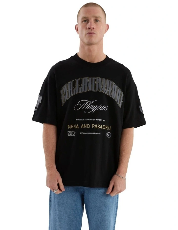 Collingwood Game-On Loopbk Tee in Jet Black image 1