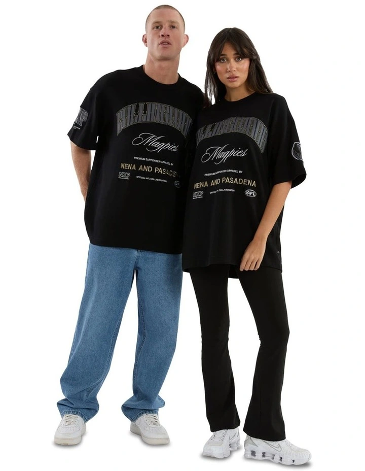 Collingwood Game-On Loopbk Tee in Jet Black image 3