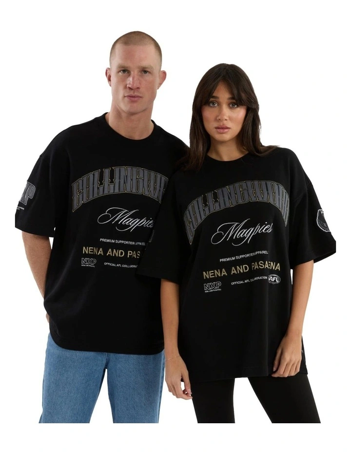 Collingwood Game-On Loopbk Tee in Jet Black image 4