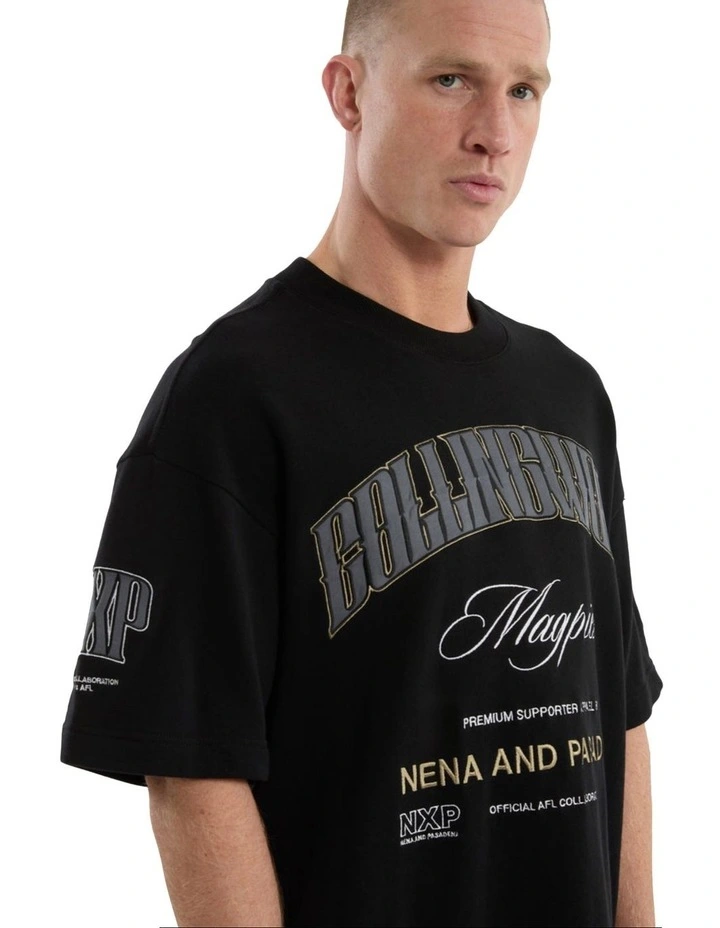 Collingwood Game-On Loopbk Tee in Jet Black image 5