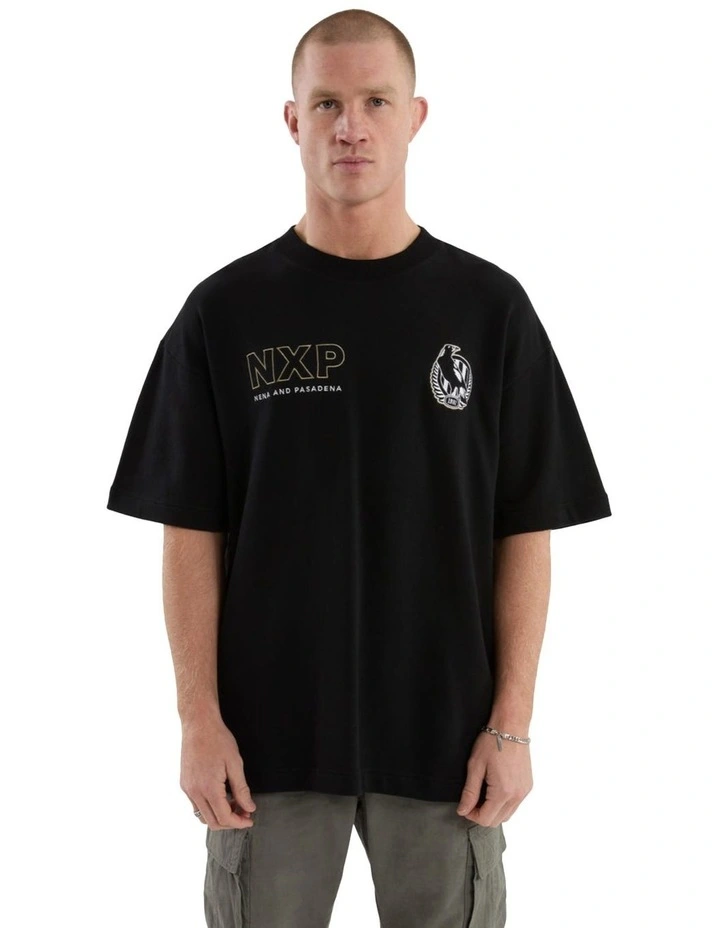 Collingwood Legacy Loopback Tee in Jet Black image 2