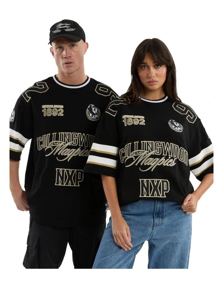 Collingwood League Loopback Tee in Jet Black image 3