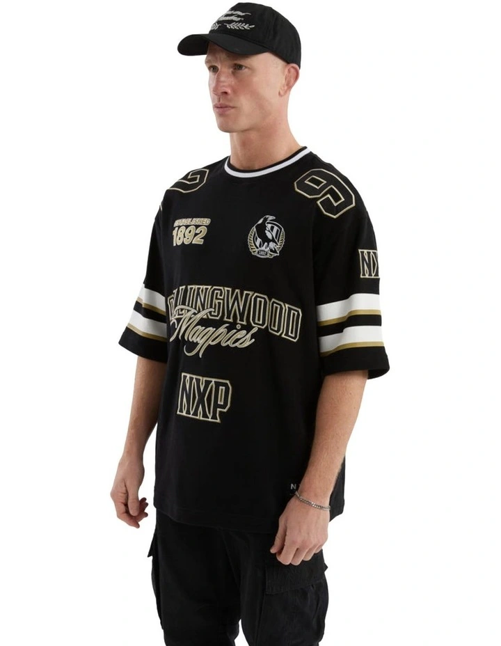 Collingwood League Loopback Tee in Jet Black image 4