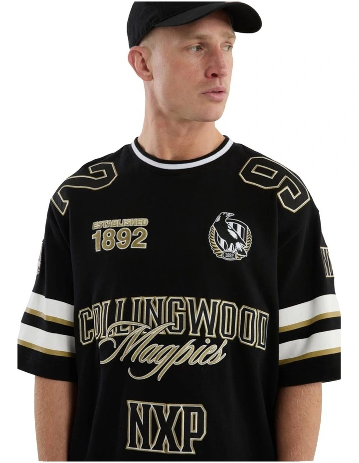 Collingwood League Loopback Tee in Jet Black image 6