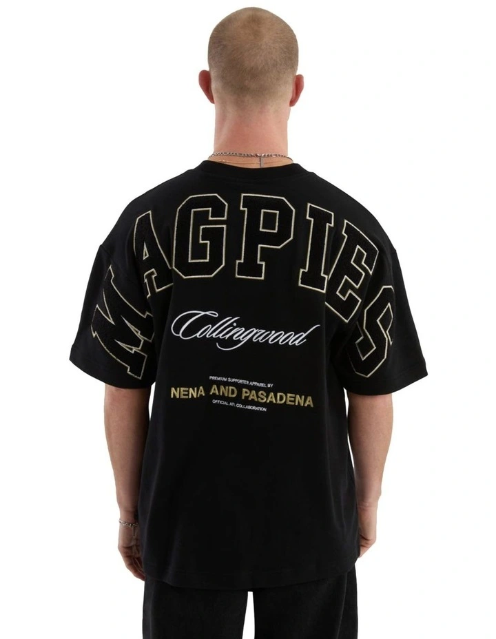 Collingwood Stadium Loopback Tee in Black image 1