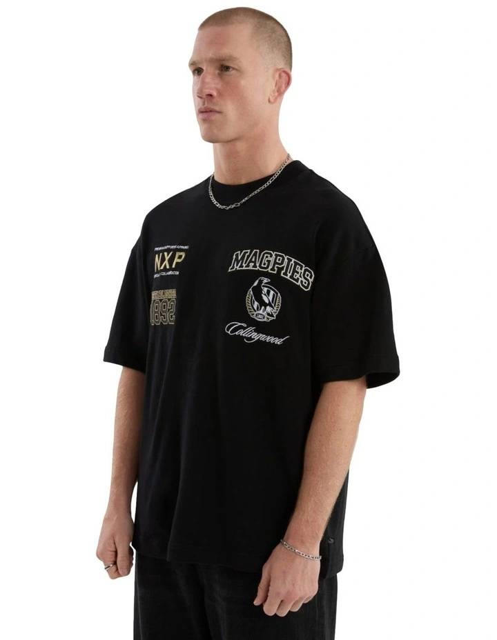 Collingwood Stadium Loopback Tee in Black image 4