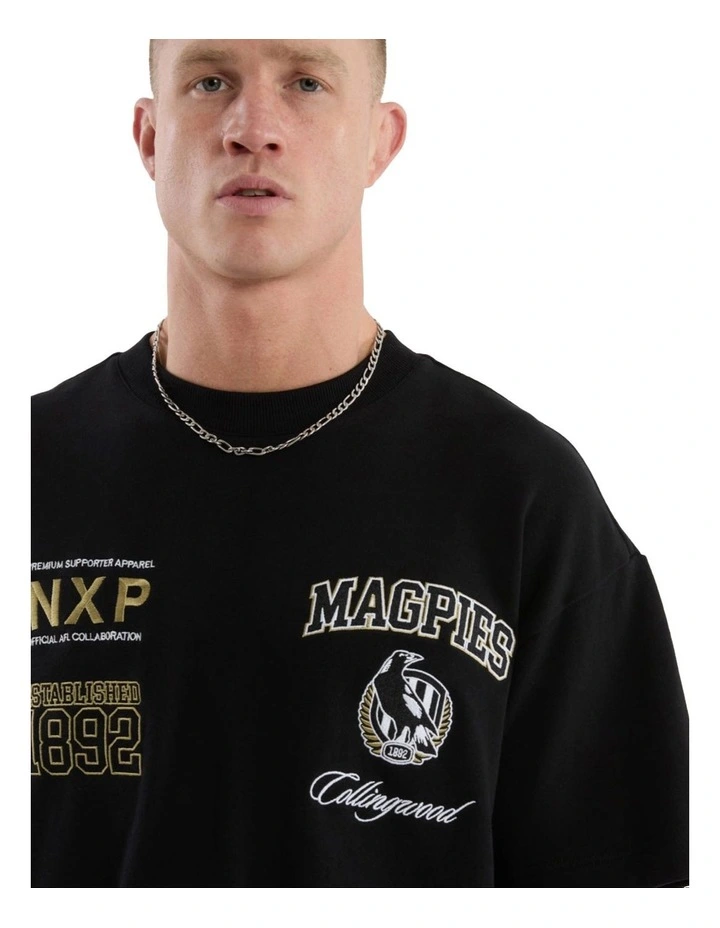 Collingwood Stadium Loopback Tee in Black image 5
