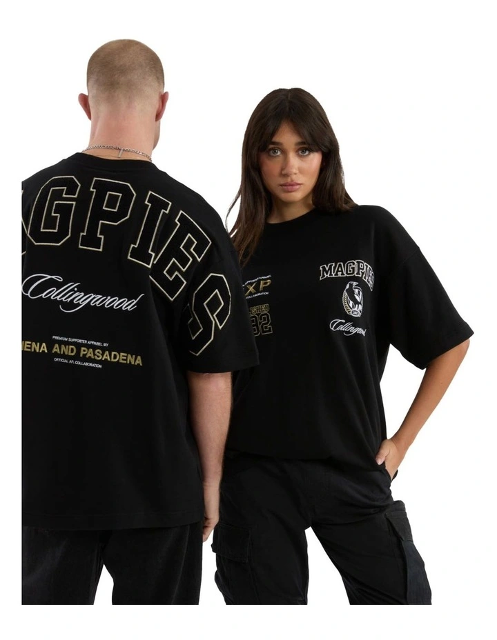 Collingwood Stadium Loopback Tee in Black image 6