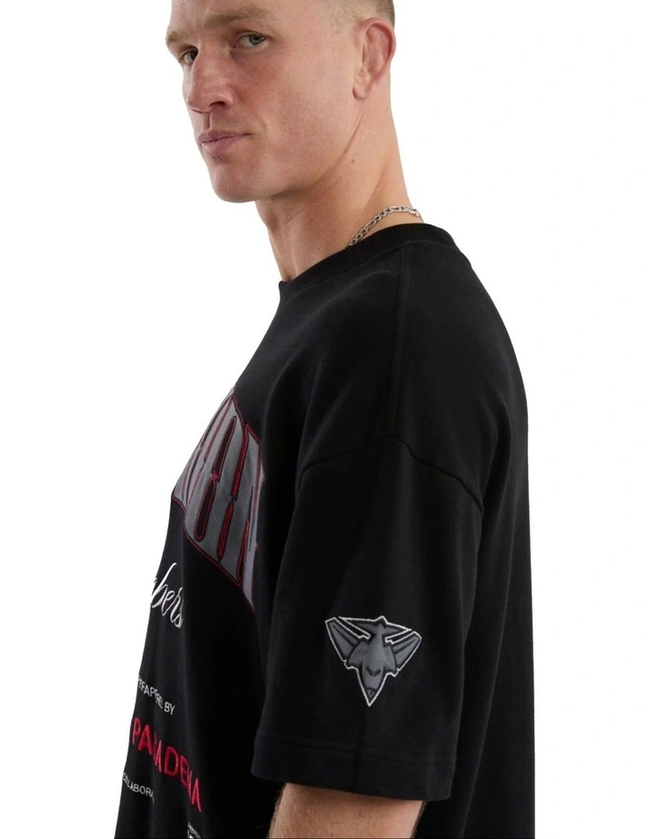 Essendon Game-On Loopbk Tee in Jet Black image 6