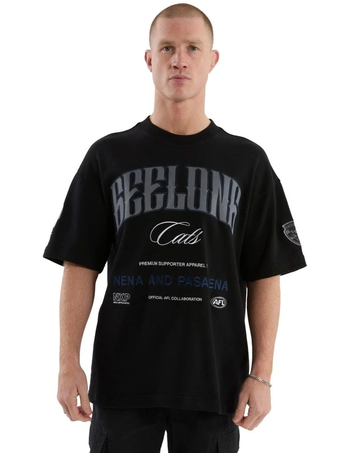 Geelong Game-On Loopback Tee in Black image 1