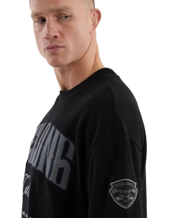 Geelong Game-On Loopback Tee in Black image 3