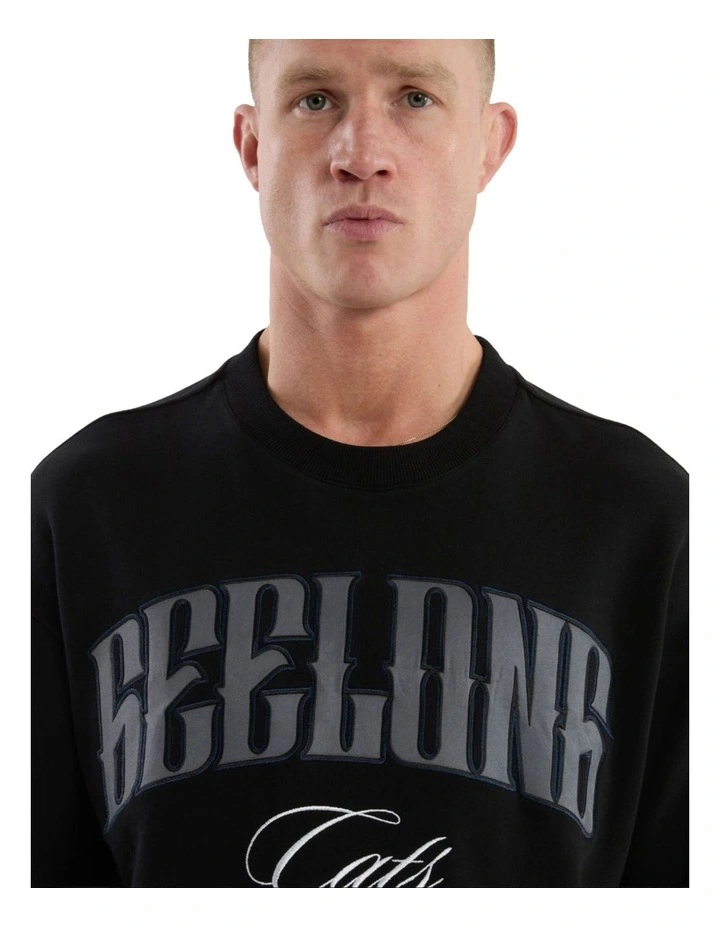 Geelong Game-On Loopback Tee in Black image 4