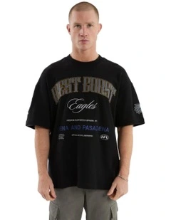 West Coast Game-On Loopbk Tee in Black