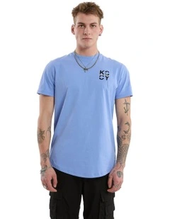 Future Dual Curved Tee in Blue
