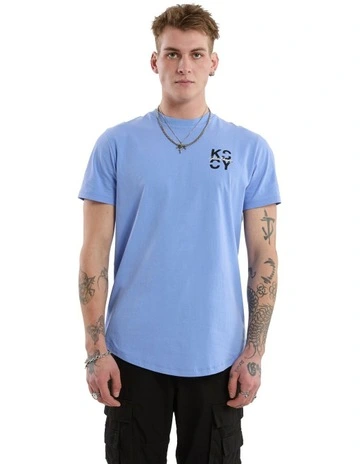 Future Dual Curved Tee in Blue