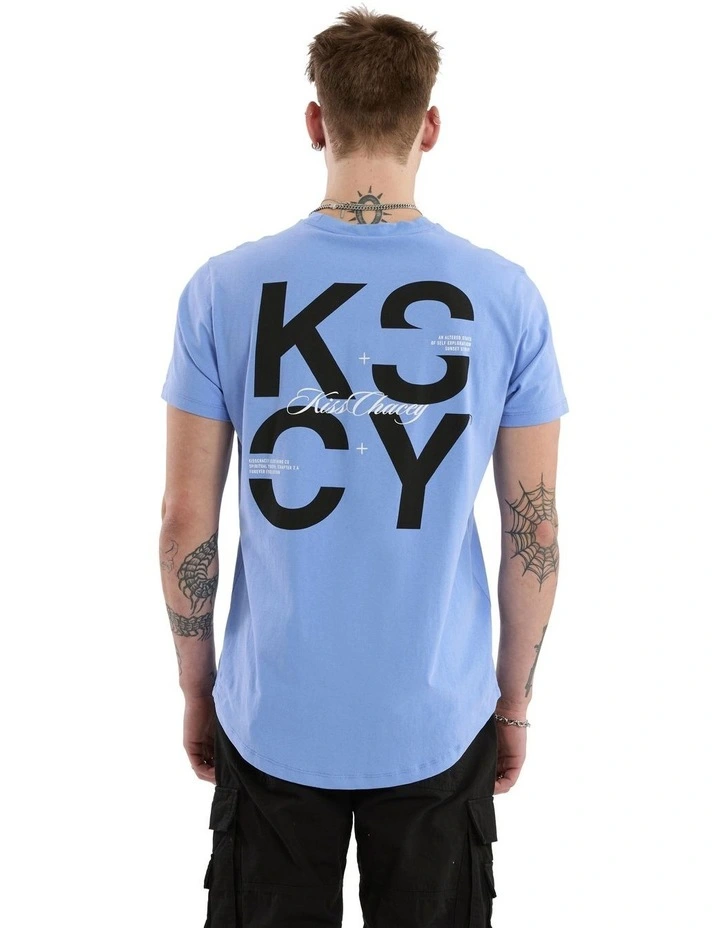 Future Dual Curved Tee in Blue image 2