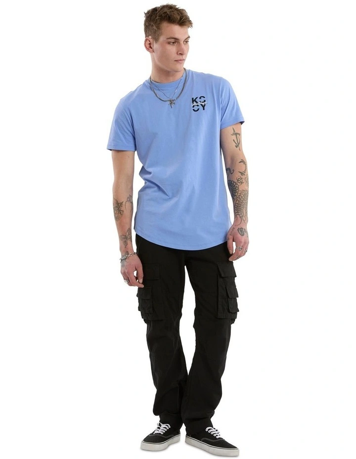 Future Dual Curved Tee in Blue image 3
