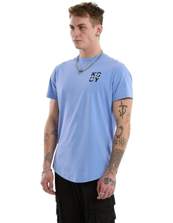 Future Dual Curved Tee in Blue image 4