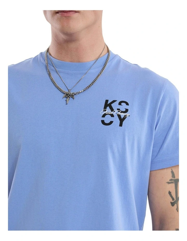 Future Dual Curved Tee in Blue image 5