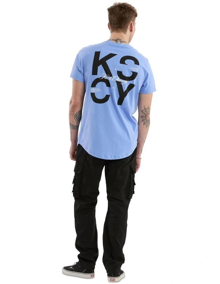 Future Dual Curved Tee in Blue image 6