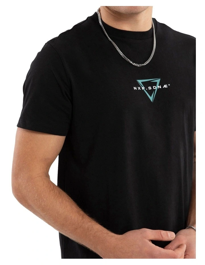 Inevitable Dual Curved Tee in Black image 3