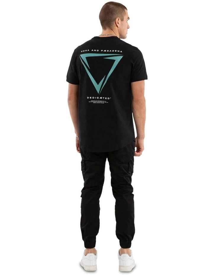 Inevitable Dual Curved Tee in Black image 5