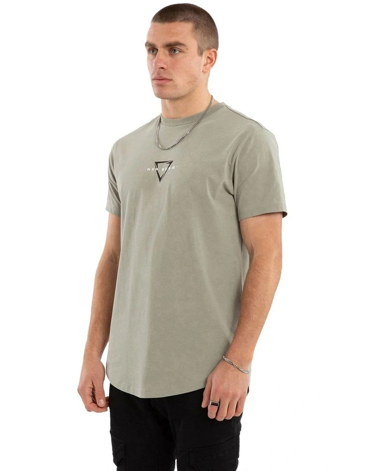 Inevitable Dual Curved Tee in Green image 2