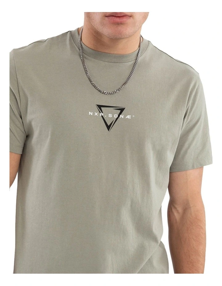 Inevitable Dual Curved Tee in Green image 3