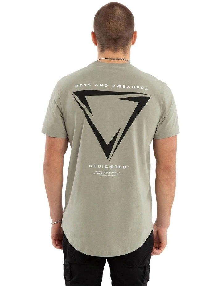 Inevitable Dual Curved Tee in Green image 4