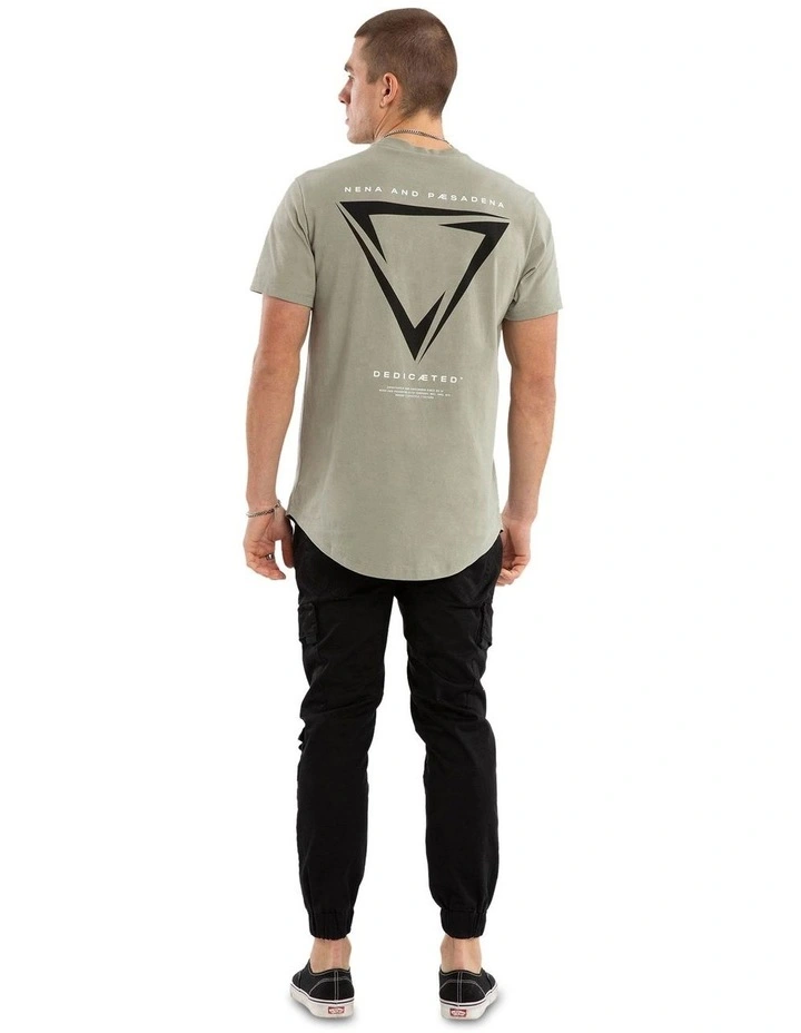 Inevitable Dual Curved Tee in Green image 5