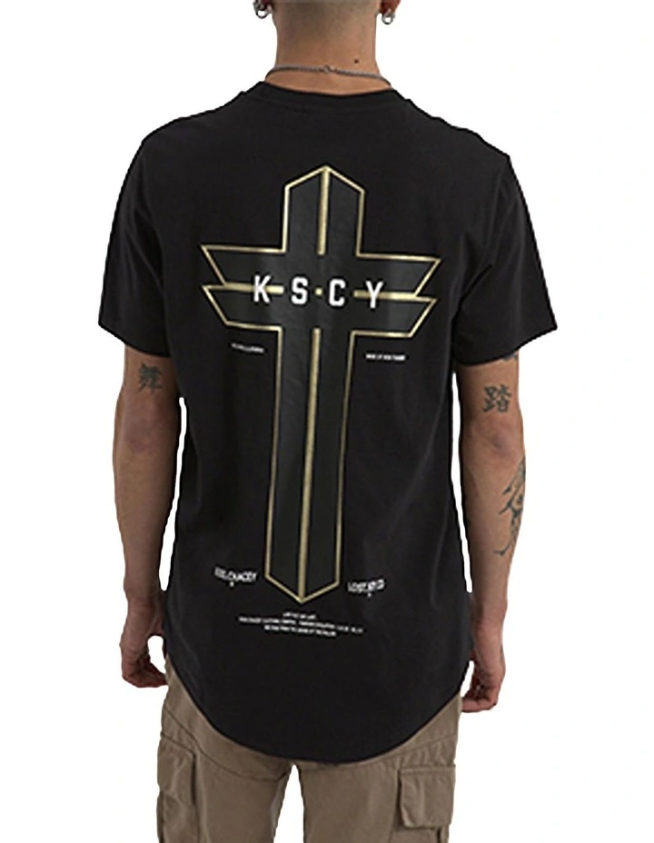 Tomb Dual Curved Tee in Black image 1
