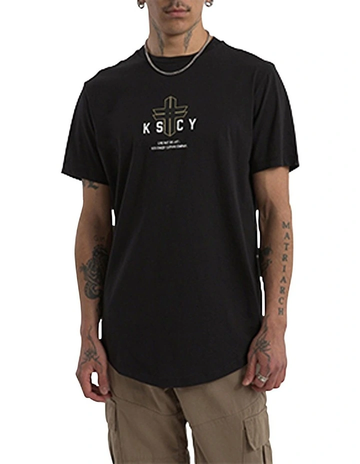 Tomb Dual Curved Tee in Black image 3