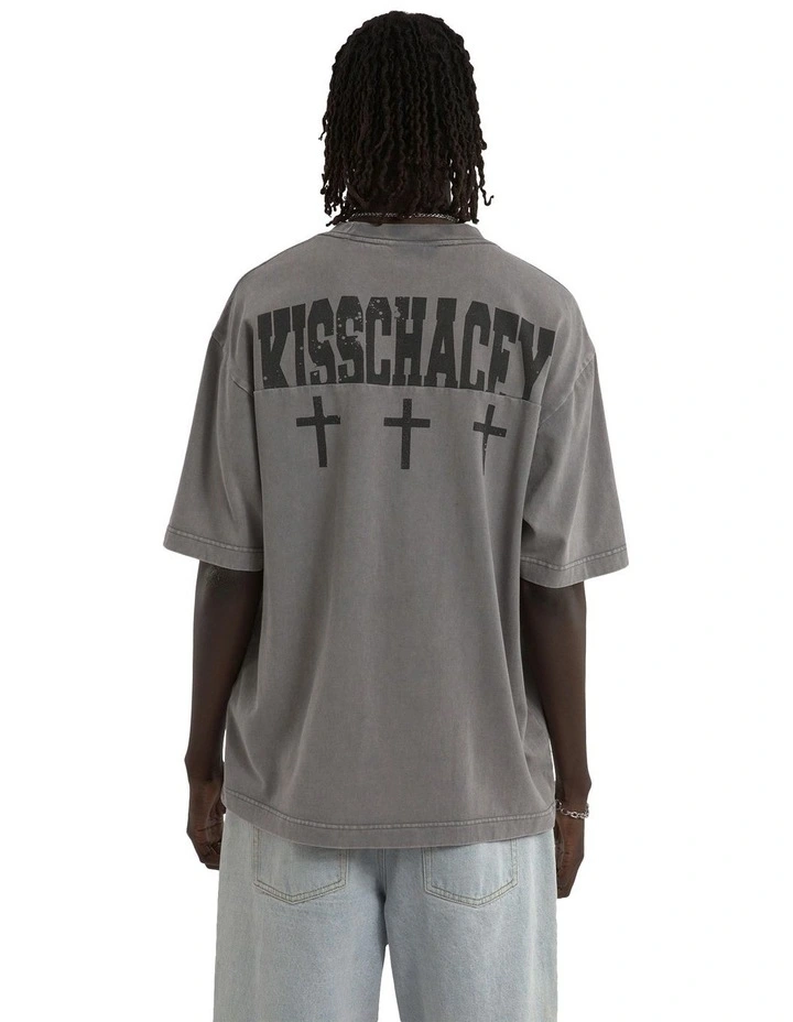 Missing Oversized Tee in Grey image 1