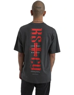 Razor Light Box Fit Tee in Pigment Asphalt