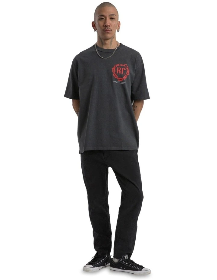 Razor Light Box Fit Tee in Pigment Asphalt image 3