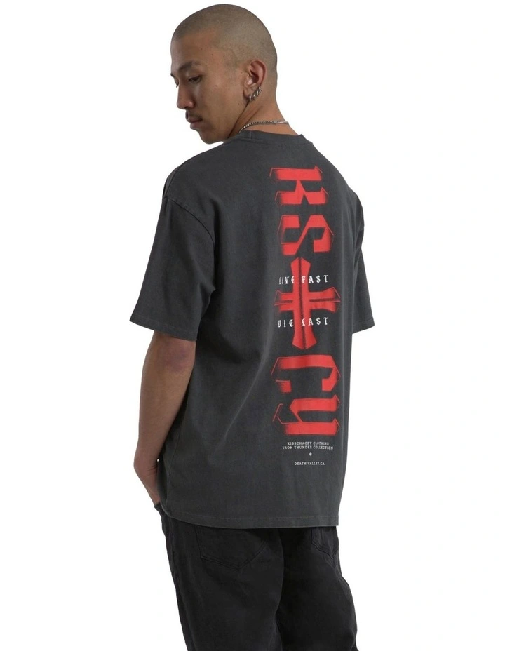 Razor Light Box Fit Tee in Pigment Asphalt image 5