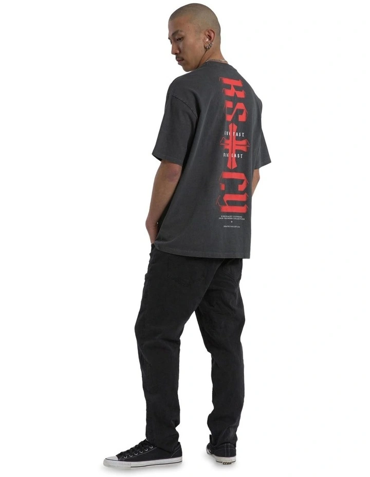 Razor Light Box Fit Tee in Pigment Asphalt image 6