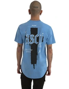 Church Dual Curved Tee in Blue
