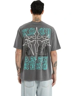 Anti Hero Box Fit Tee in Grey