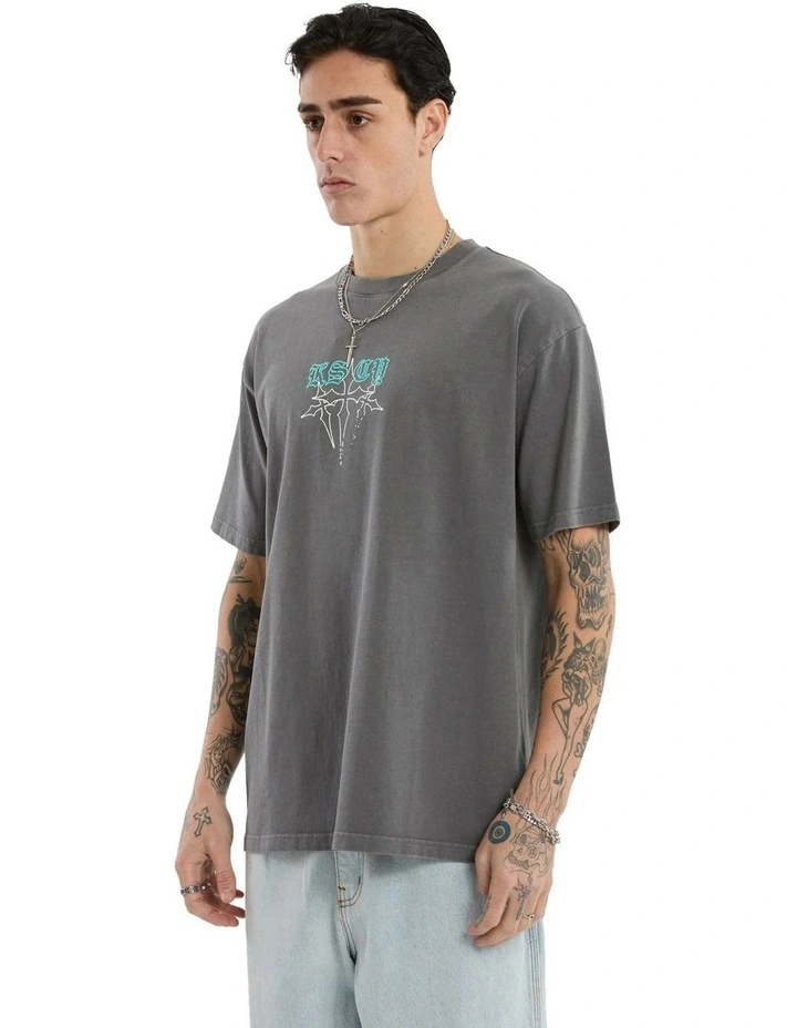 Anti Hero Box Fit Tee in Grey image 3