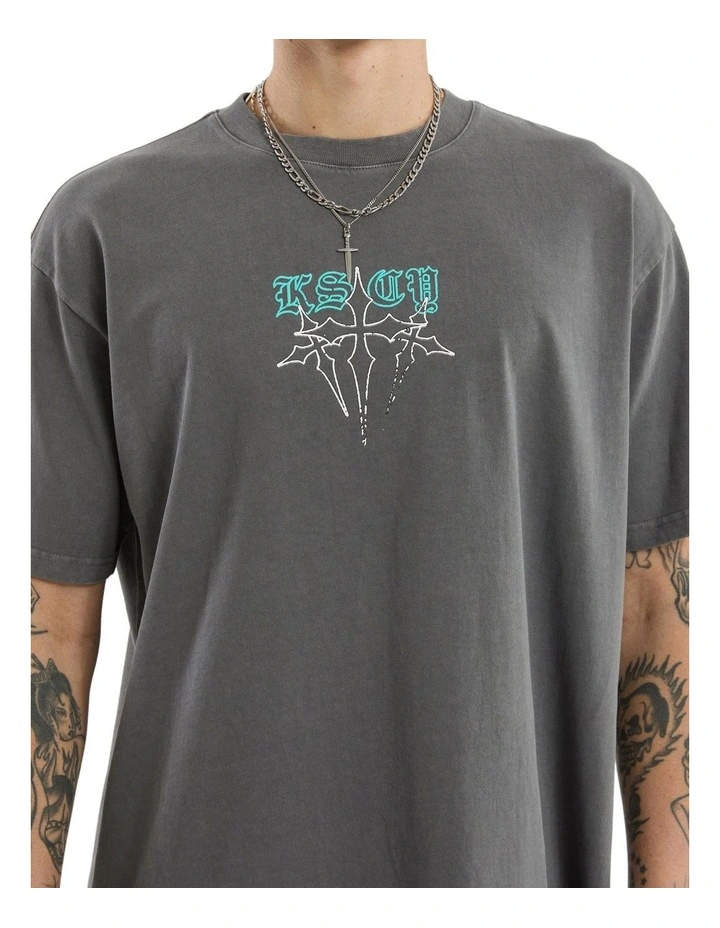 Anti Hero Box Fit Tee in Grey image 4