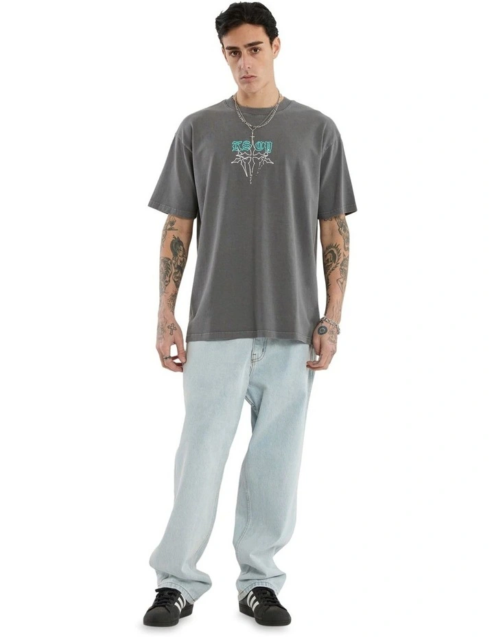 Anti Hero Box Fit Tee in Grey image 6