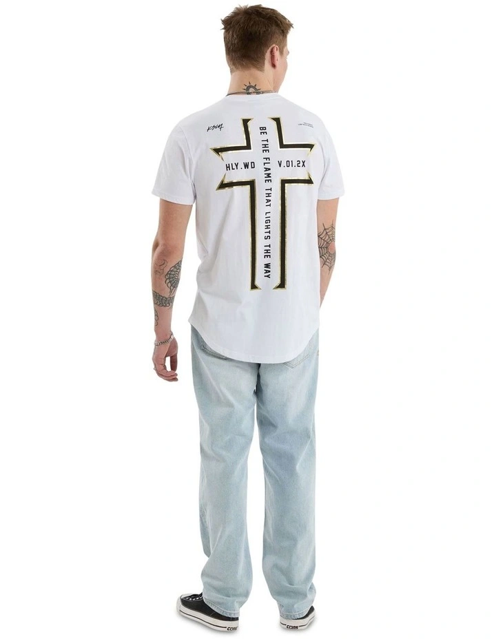 Believe Dual Curved Tee in Optical White image 6