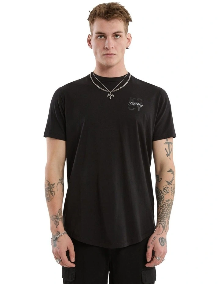 Future Dual Curved Tee in Black image 2