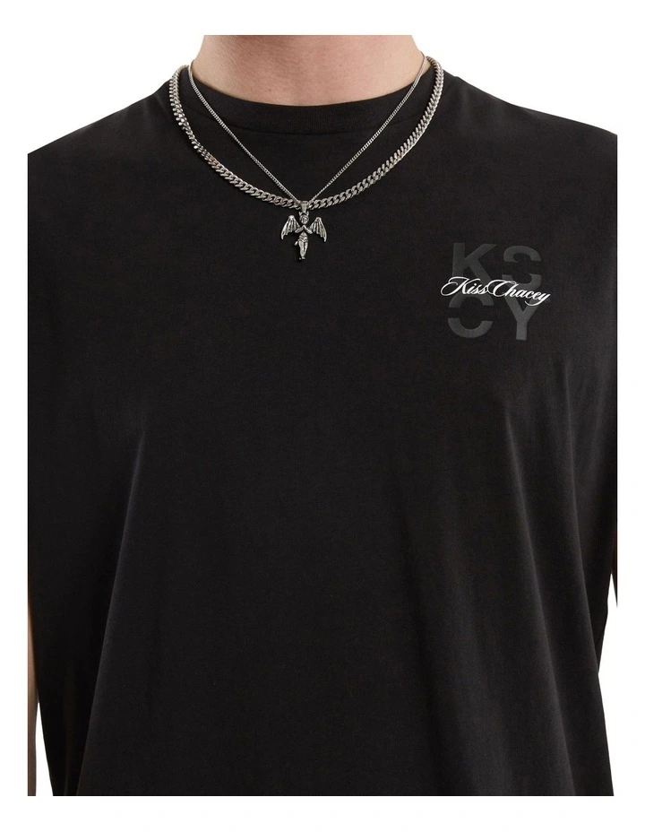 Future Dual Curved Tee in Black image 5