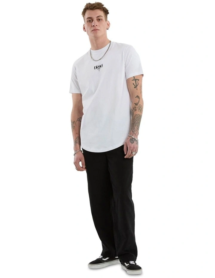 Dream Dual Curved Tee in Optical White image 3