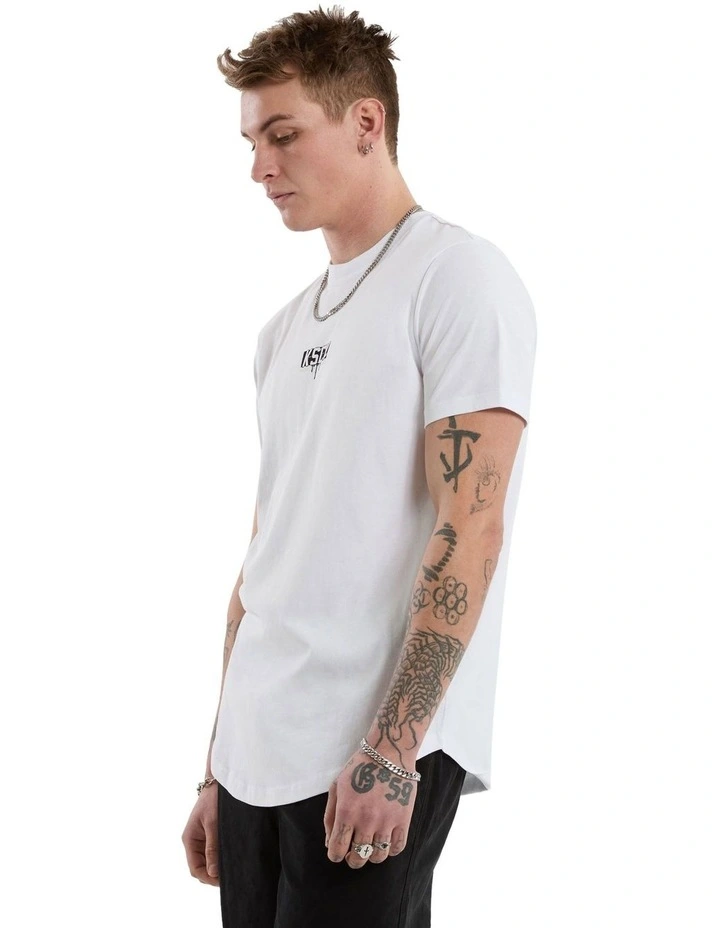 Dream Dual Curved Tee in Optical White image 5